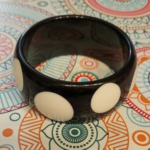 80's- Lucite Polka Dot Bracelet